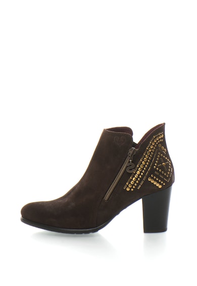 Botine de piele cu tinte Frida DESIGUAL (17WSALA96127 ... Botine de piele cu t
